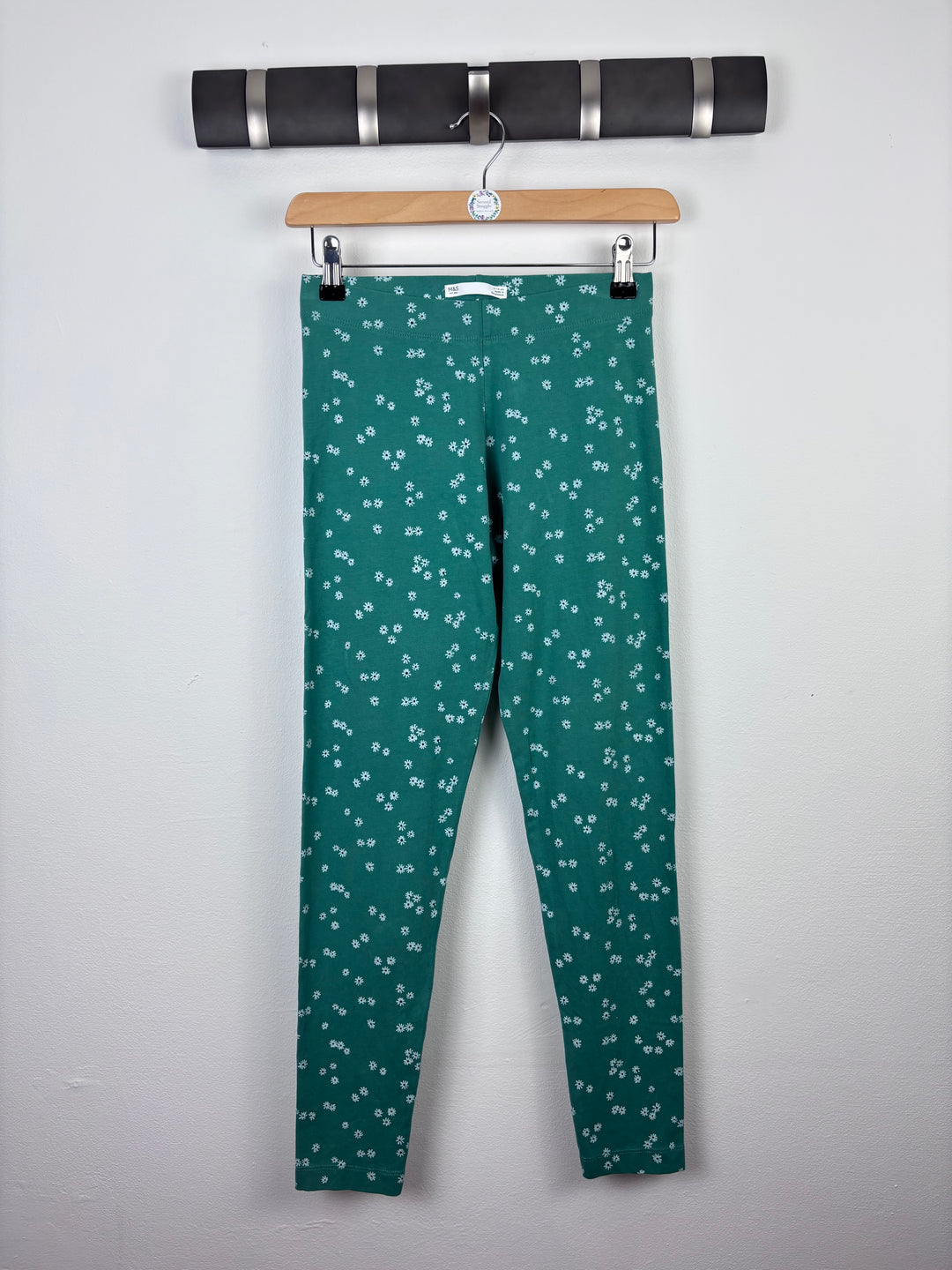 M&S Green Floral Leggings 13–14 Years