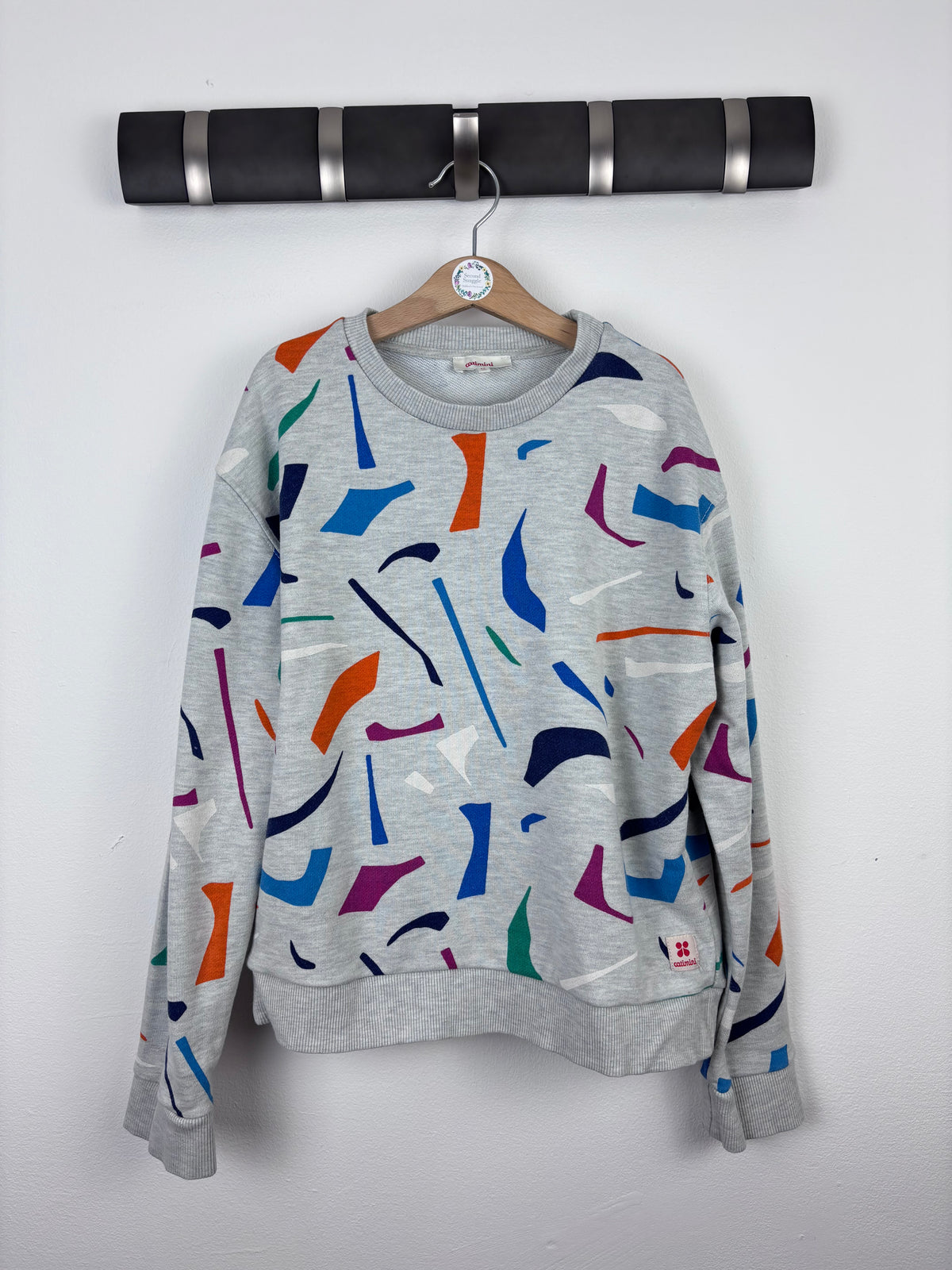 Catimini Grey Patterned Sweatshirt 12 Years-Jumpers-Second Snuggle Preloved
