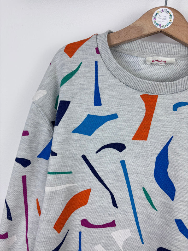 Catimini Grey Patterned Sweatshirt 12 Years-Jumpers-Second Snuggle Preloved