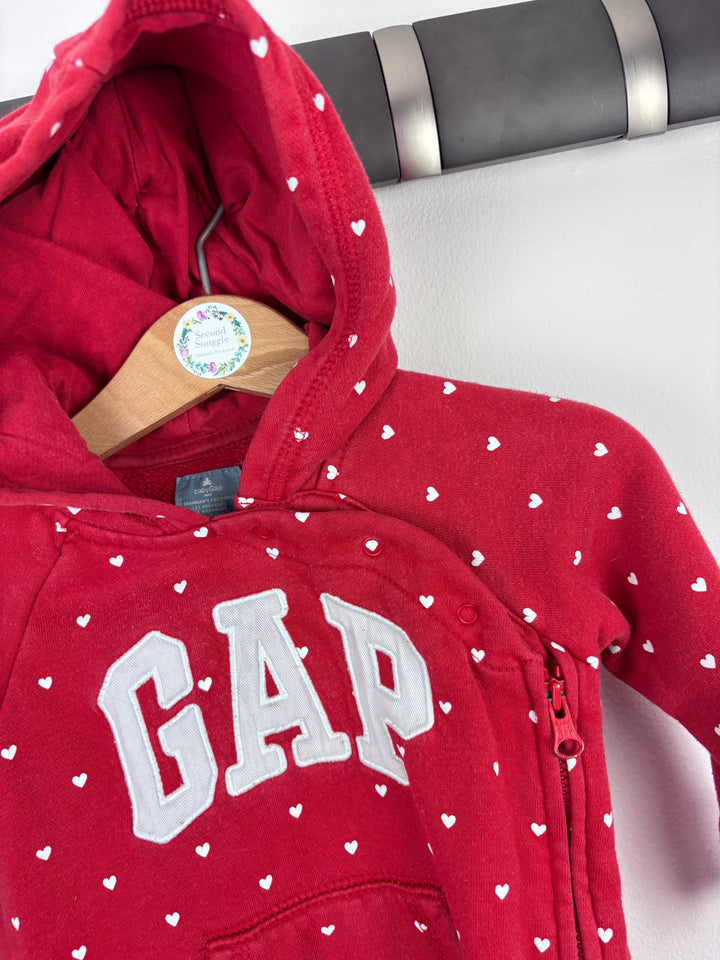 Gap Red Heart Print All-in-One 6–12 Months
