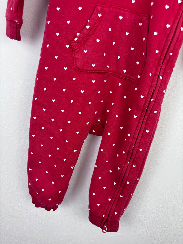 Gap Red Heart Print All-in-One 6–12 Months