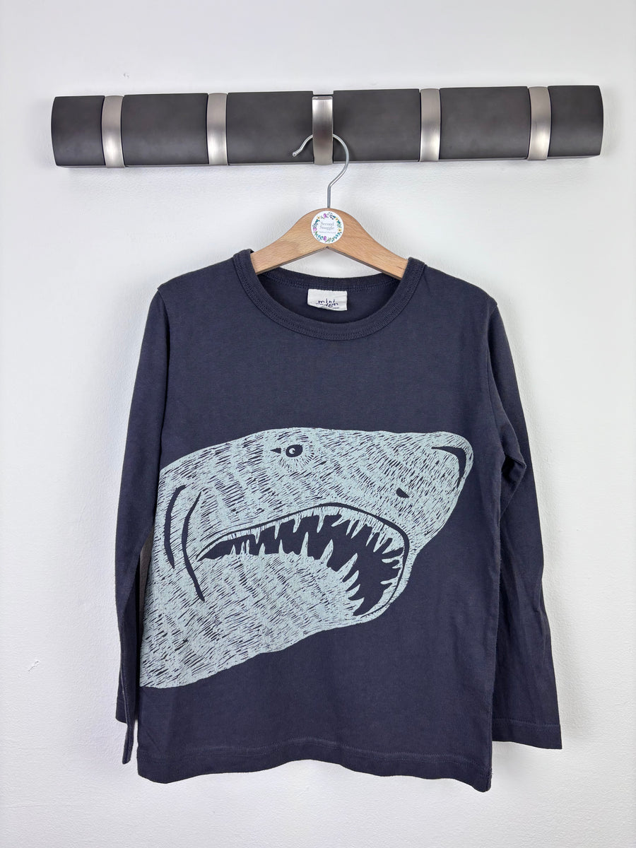 Mini Boden Shark Long Sleeve Top 5–6 Years-Tops-Second Snuggle Preloved