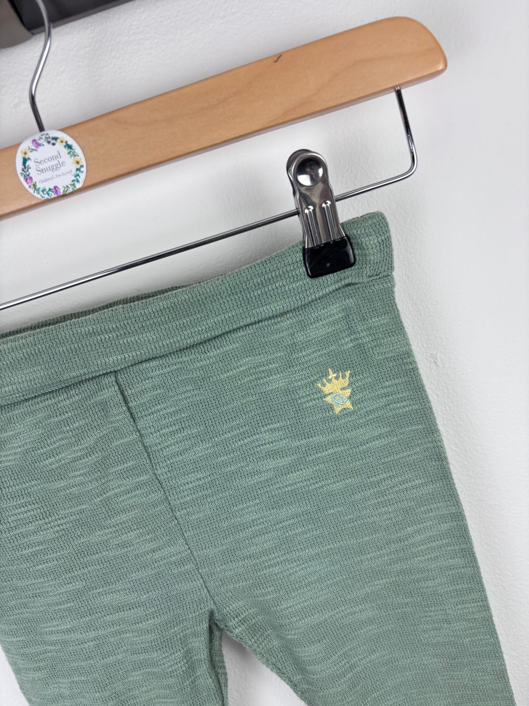 River Island Green Ribbed Leggings 12–18 Months-Leggings-Second Snuggle Preloved