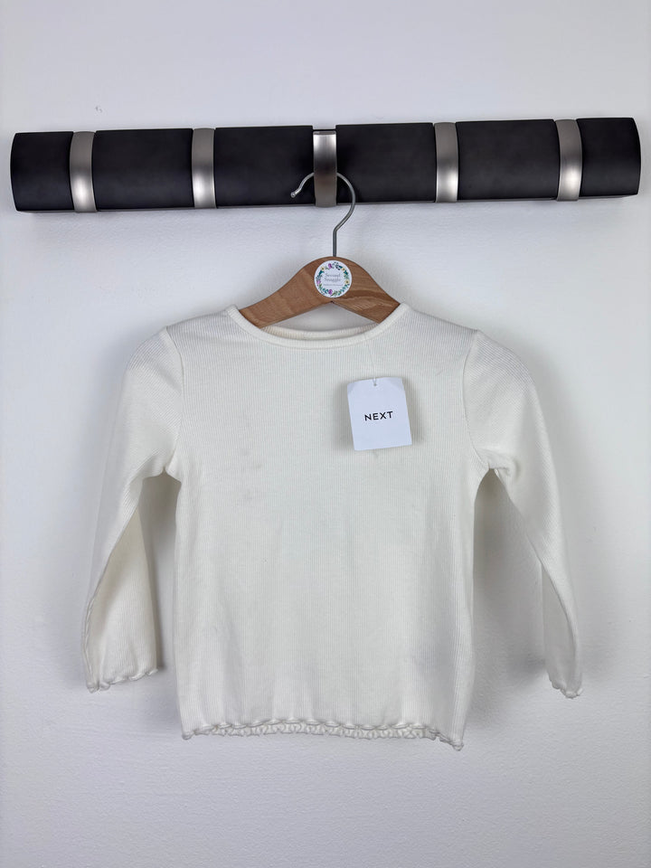 Next Cream Long Sleeve Top 12–18 Months-Tops-Second Snuggle Preloved