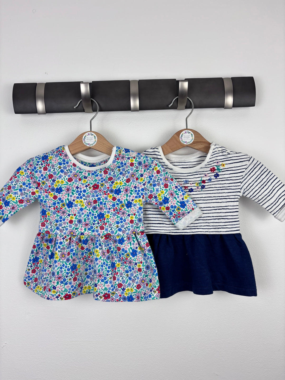 Mini Club Floral and Stripe Dress Set Newborn-Dresses-Second Snuggle Preloved