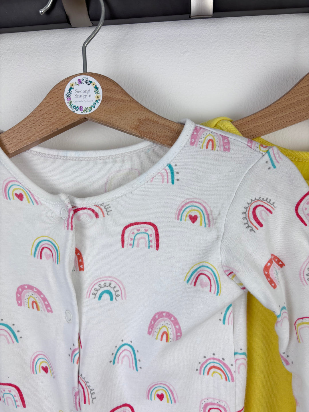 George Rainbow Sleepsuit Set 6–9 Months-Sleepsuits-Second Snuggle Preloved