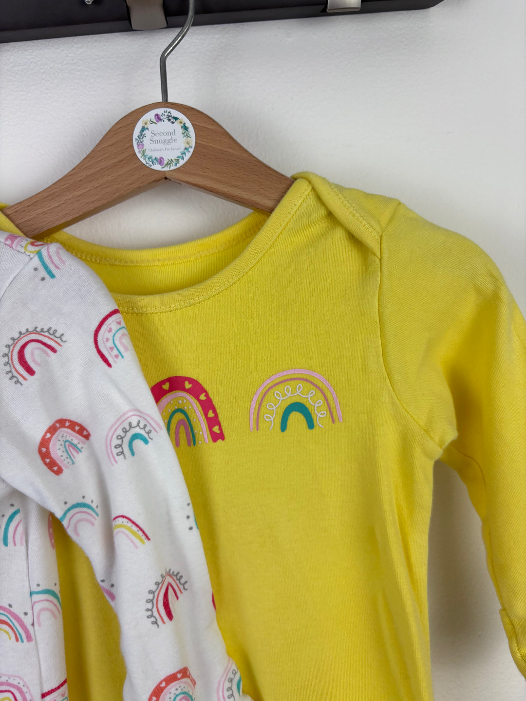 George Rainbow Sleepsuit Set 6–9 Months-Sleepsuits-Second Snuggle Preloved