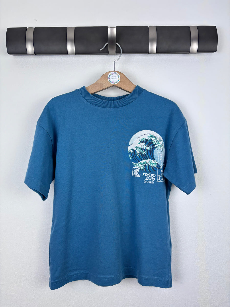 Next Blue Wave Graphic T-Shirt 5 Years-Tops-Second Snuggle Preloved