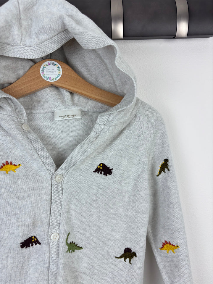 Next Grey Dinosaur Hoodie 12–18 Months-Cardigans-Second Snuggle Preloved