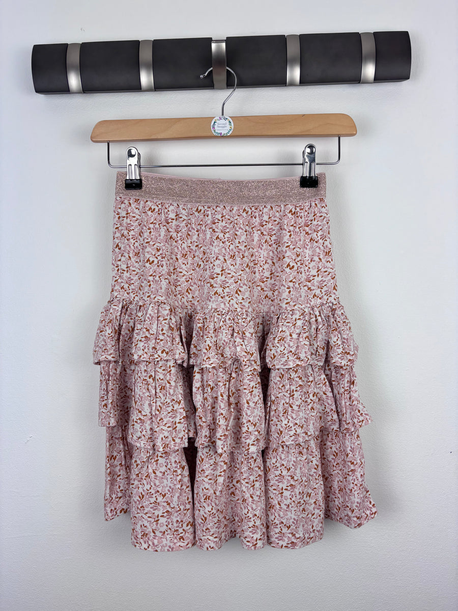 Next Pink Floral Tiered Skirt 6 Years-Skirts-Second Snuggle Preloved