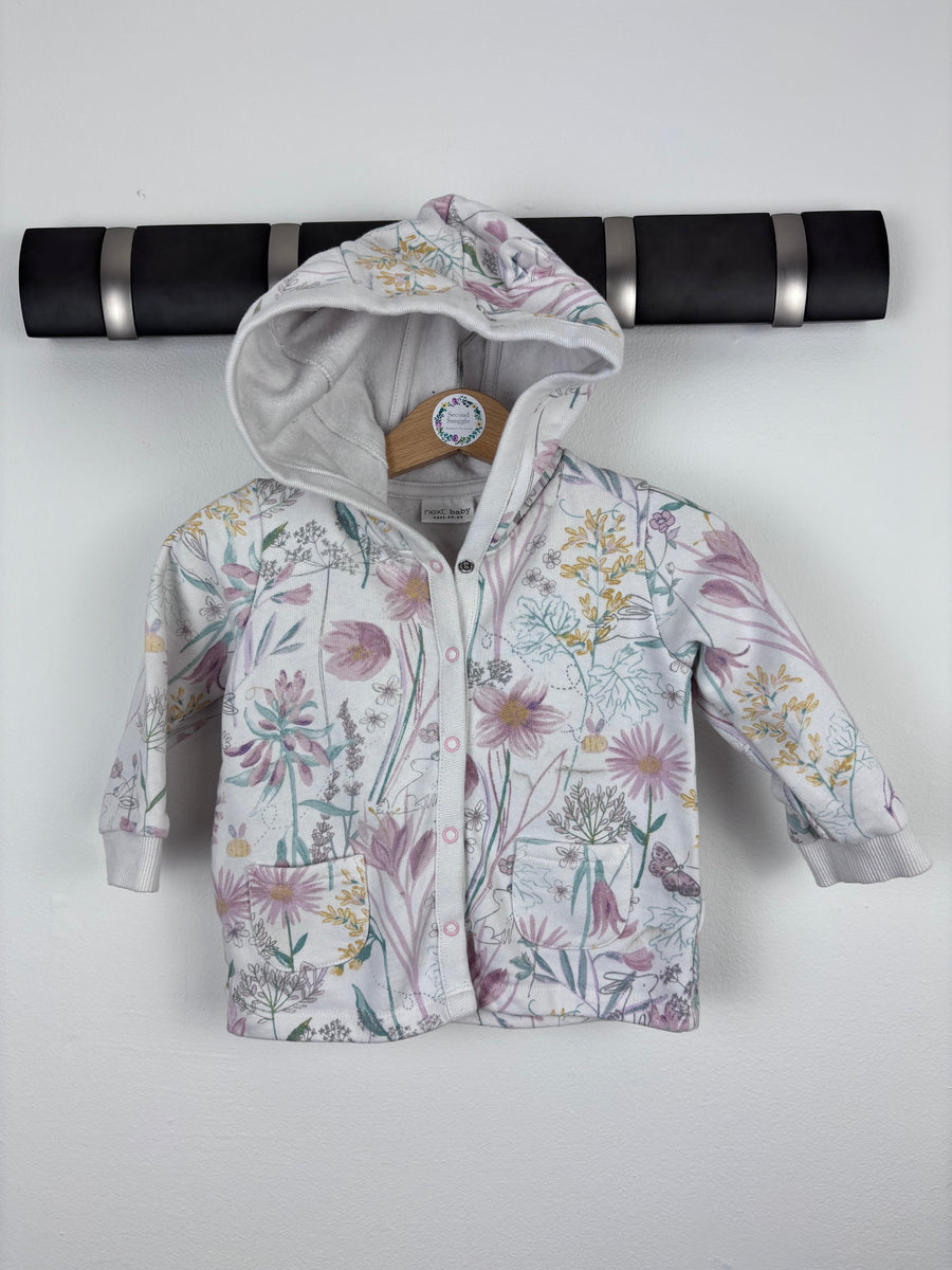 Next Floral Hooded Jacket 6–9 Months-Cardigans-Second Snuggle Preloved