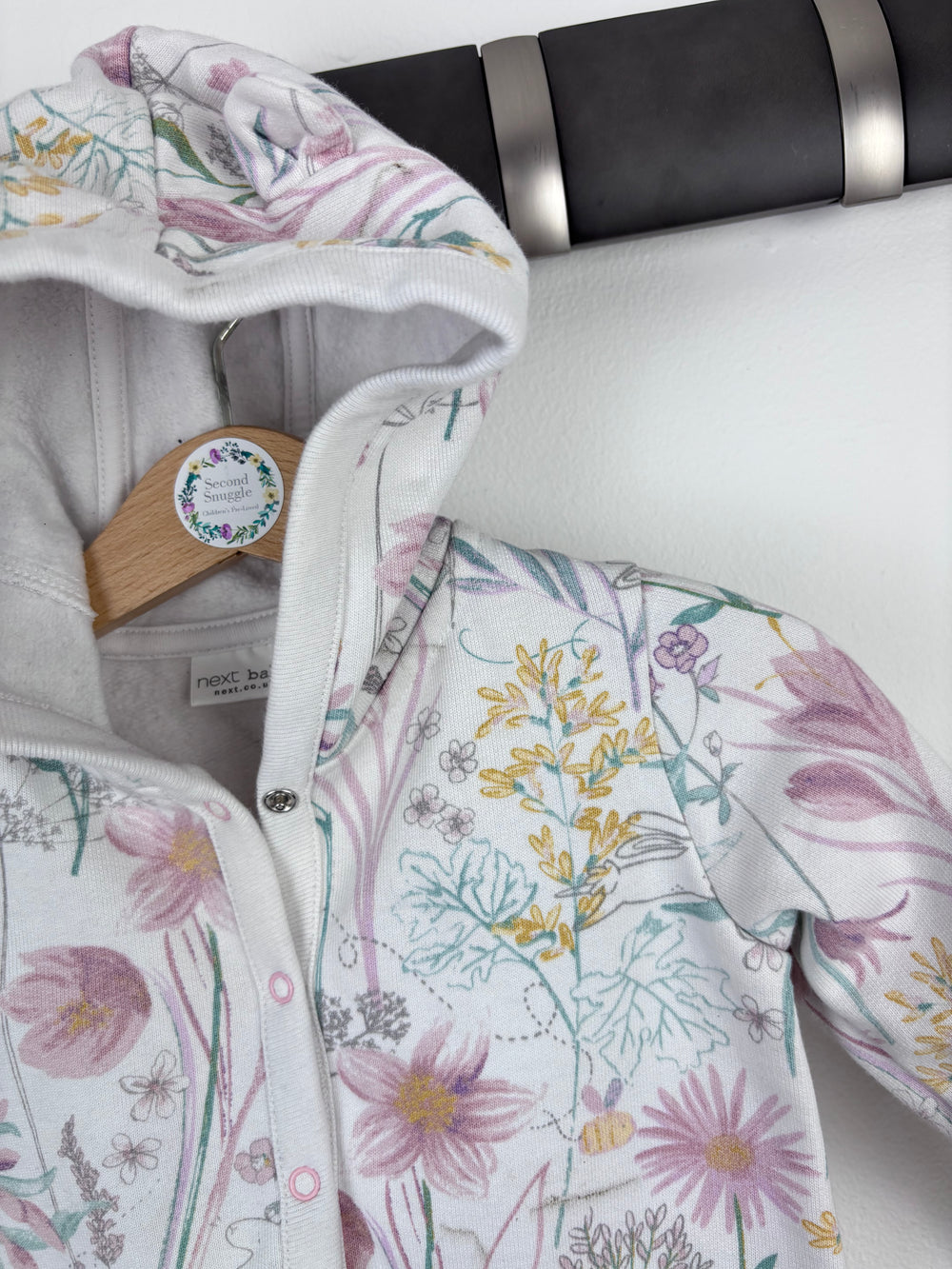 Next Floral Hooded Jacket 6–9 Months-Cardigans-Second Snuggle Preloved