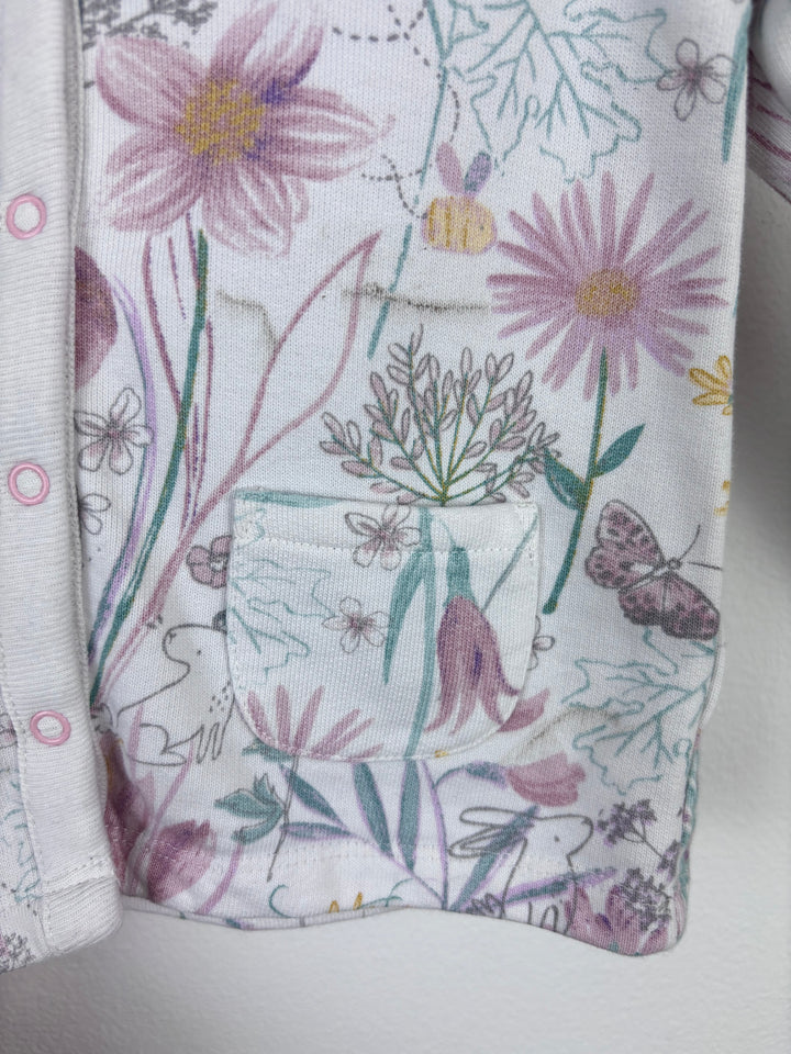 Next Floral Hooded Jacket 6–9 Months-Cardigans-Second Snuggle Preloved