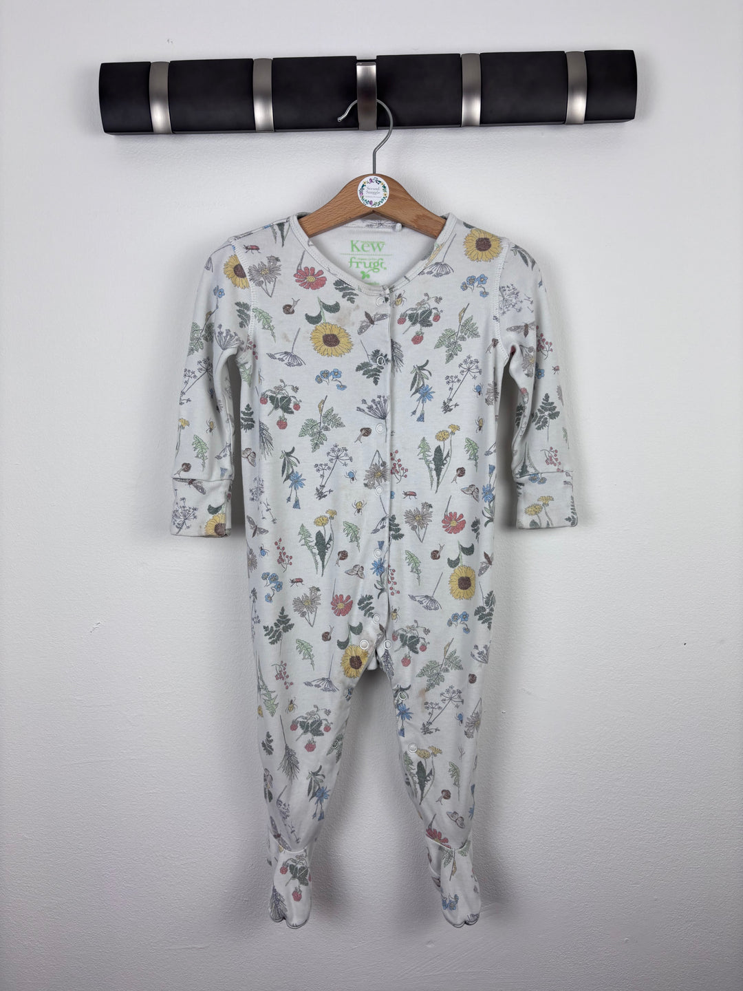 Frugi Kew Gardens Floral Sleepsuit 6–12 Months PLAY-Sleepsuits-Second Snuggle Preloved