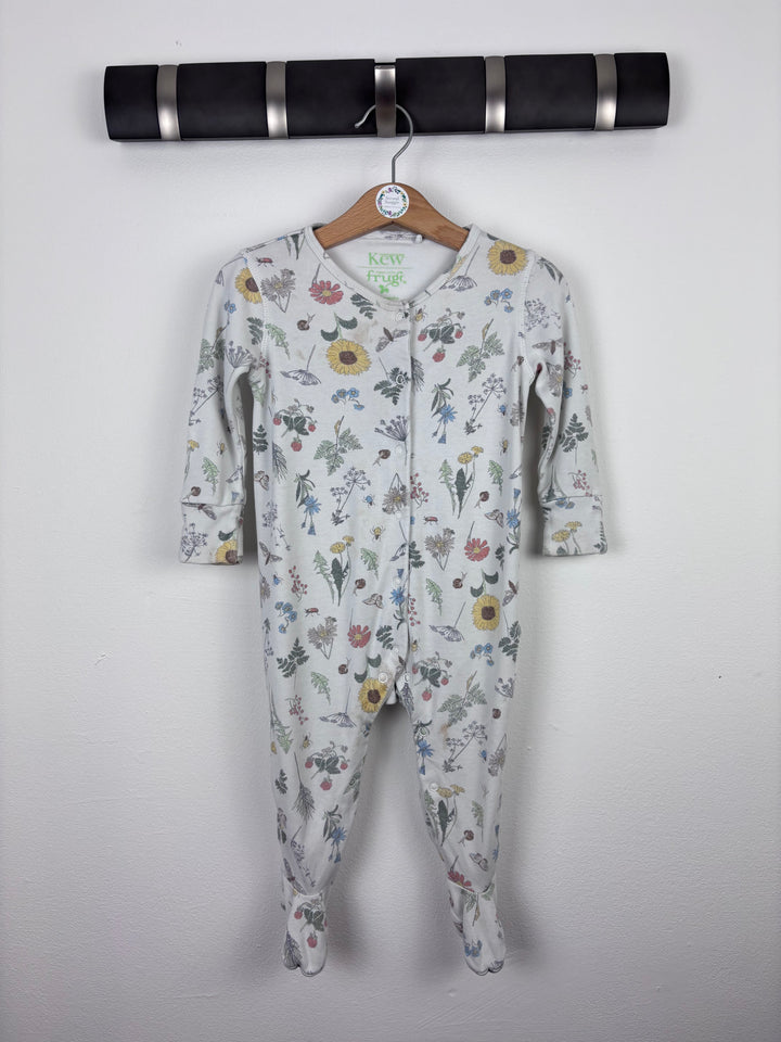 Frugi Kew Gardens Floral Sleepsuit 6–12 Months PLAY-Sleepsuits-Second Snuggle Preloved