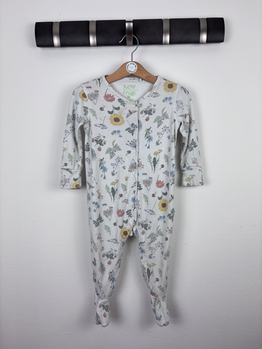 Frugi Kew Gardens Floral Sleepsuit 6–12 Months PLAY-Sleepsuits-Second Snuggle Preloved