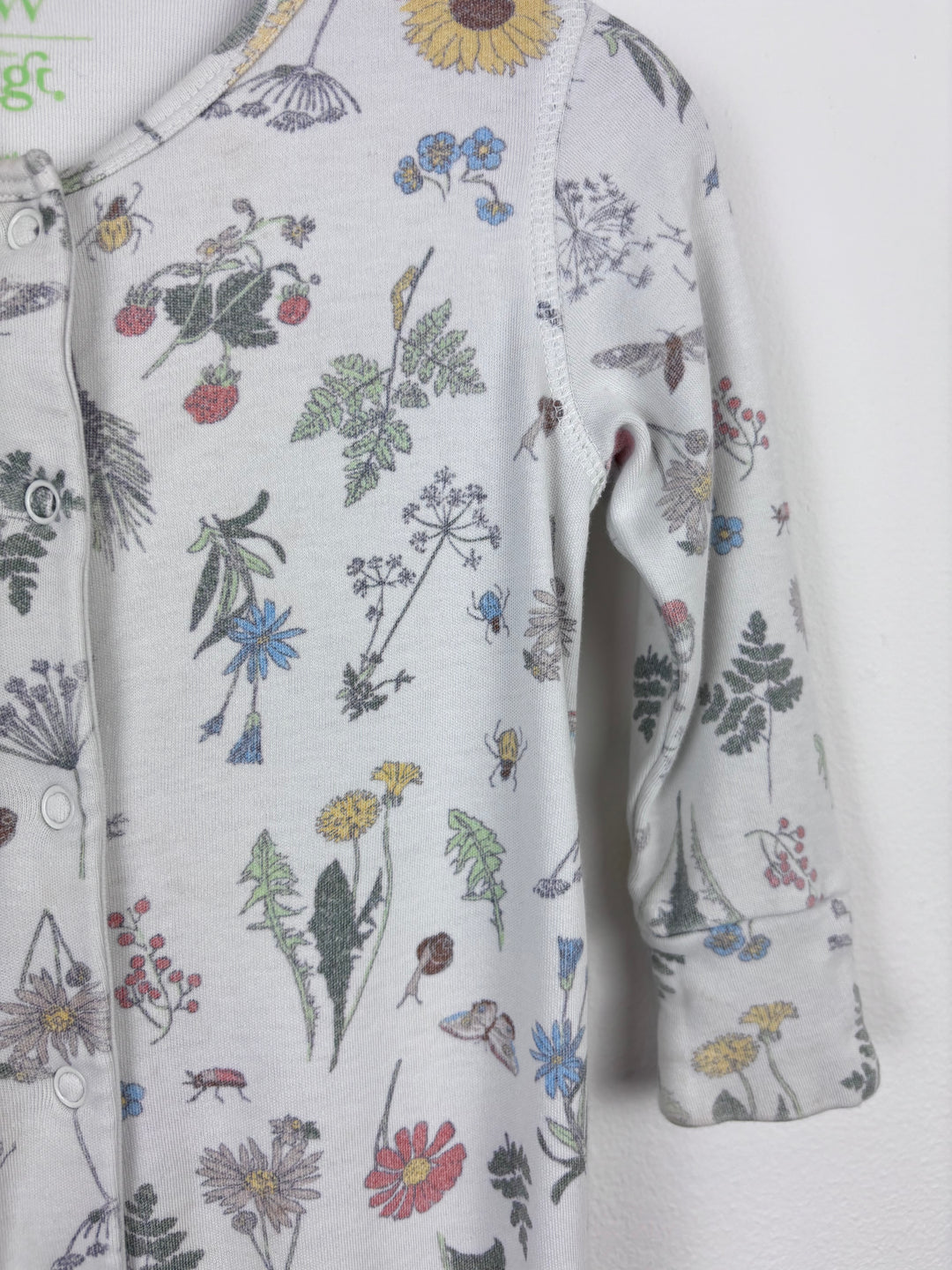 Frugi Kew Gardens Floral Sleepsuit 6–12 Months PLAY-Sleepsuits-Second Snuggle Preloved