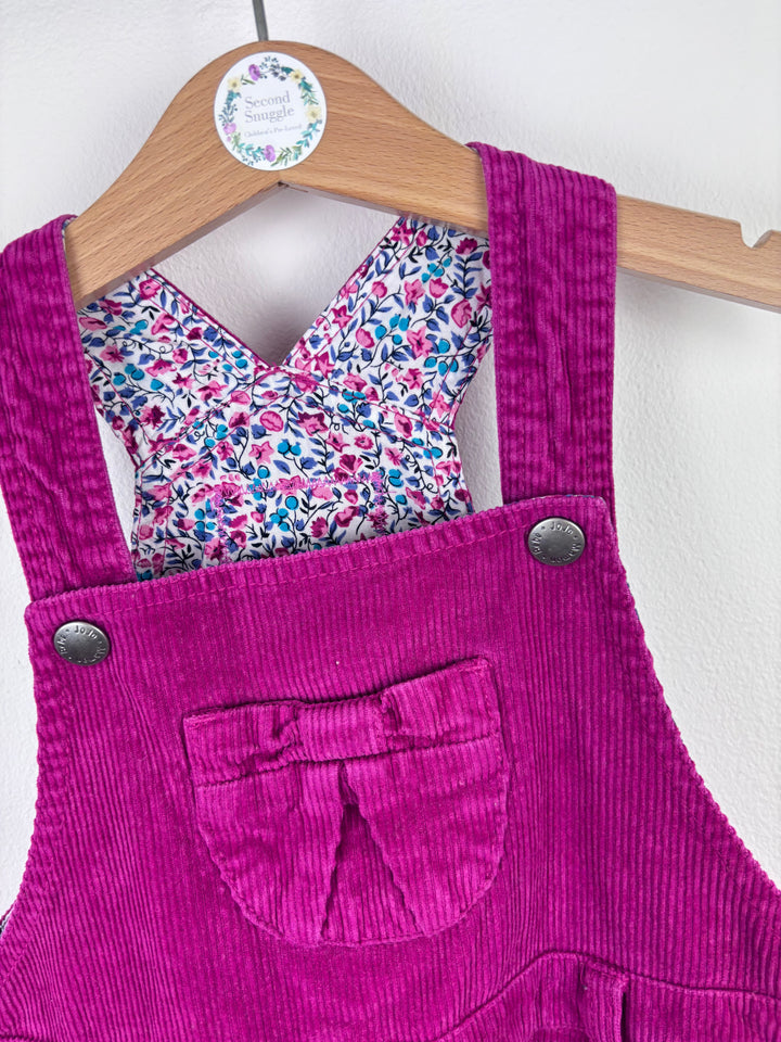 JoJo Maman Bébé Fuchsia Cord Pinafore Dress 3–4 Years-Dresses-Second Snuggle Preloved
