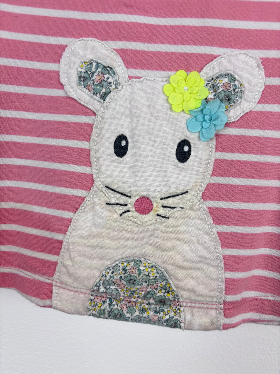 Boden Pink Stripe Mouse Top 12–18 Months-Tops-Second Snuggle Preloved