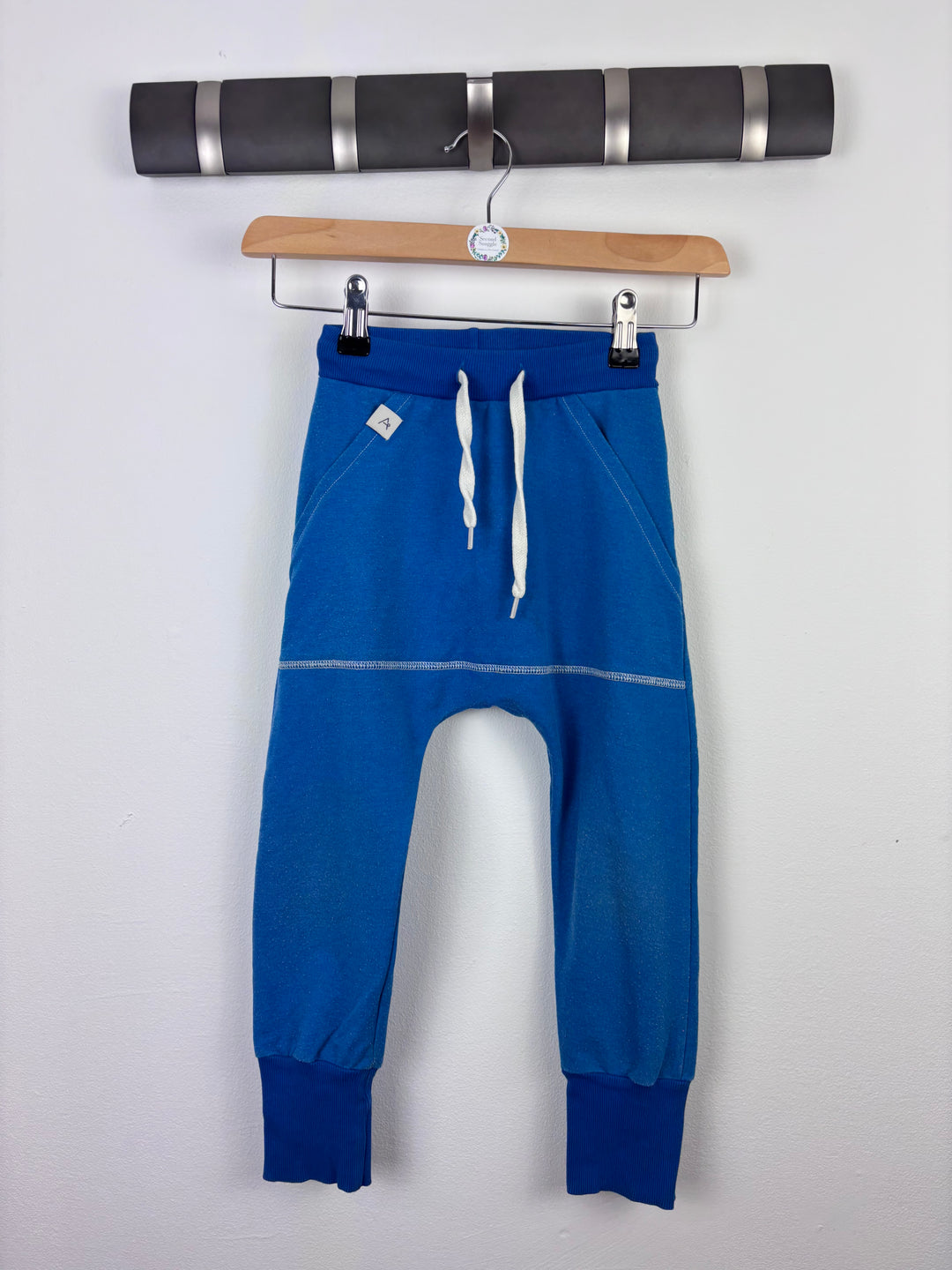 Alba Blue Organic Joggers 110 (4-5 Years)-Trousers-Second Snuggle Preloved