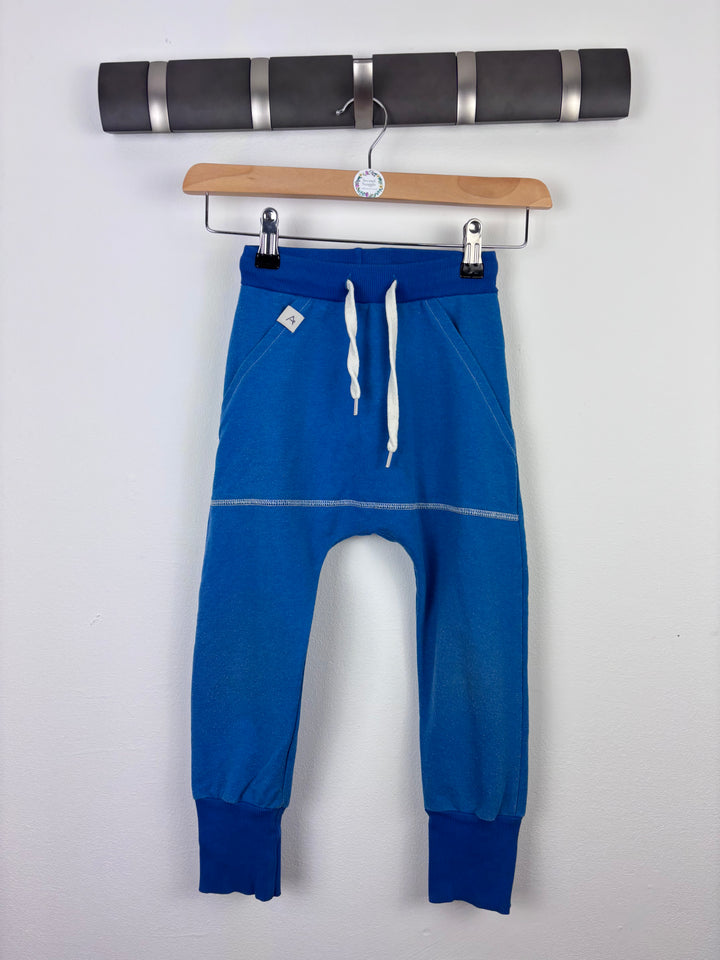 Alba Blue Organic Joggers 110 (4-5 Years)-Trousers-Second Snuggle Preloved