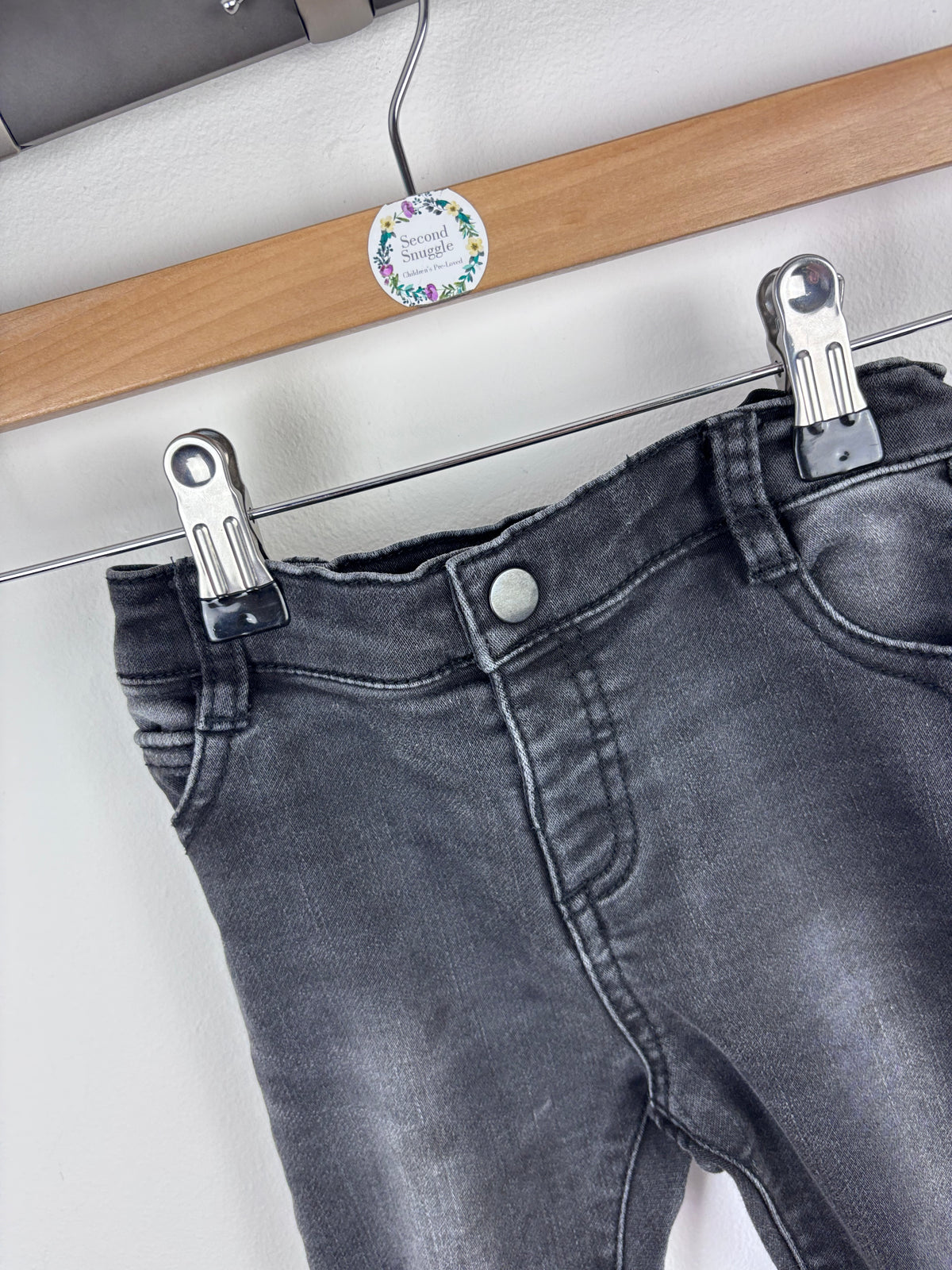 Matalan Black Denim Jeans 12–18 Months-Trousers-Second Snuggle Preloved