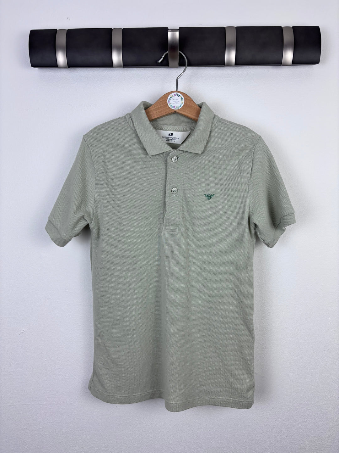 H&M Sage Green Polo Shirt 5–6 Years-Tops-Second Snuggle Preloved