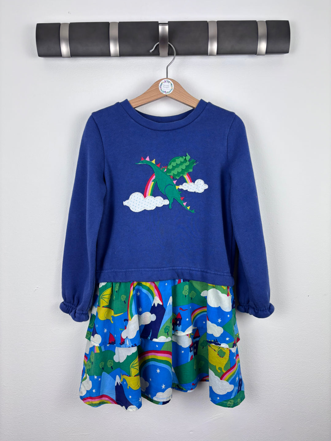 Mini Boden Dragon Print Dress 5–6 Years-Dresses-Second Snuggle Preloved