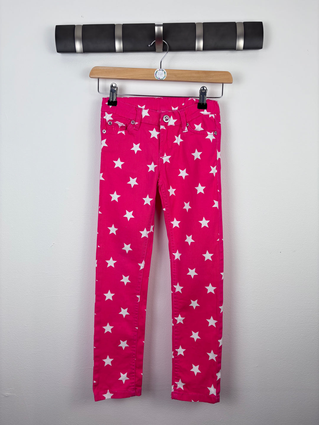 H&M Pink Star Jeans 128 (8 Years)