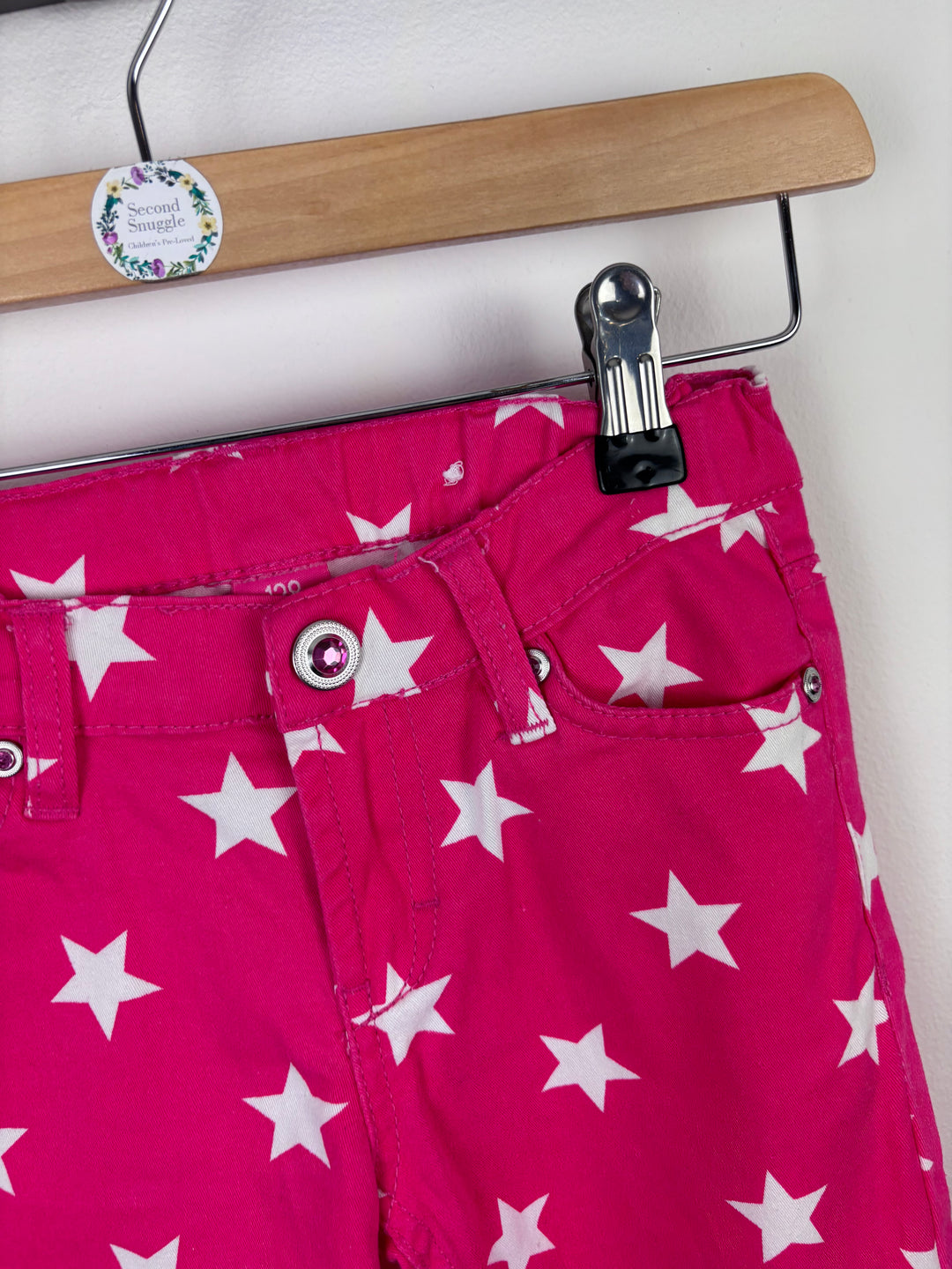 H&M Pink Star Jeans 128 (8 Years)