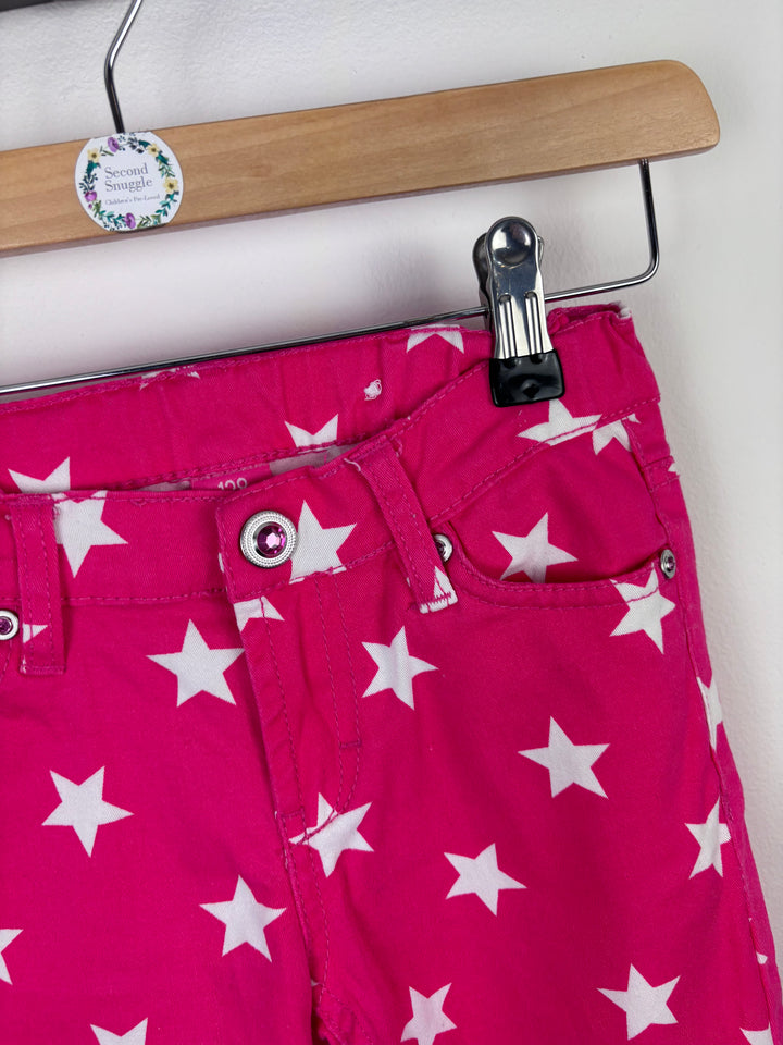 H&M Pink Star Jeans 128 (8 Years)