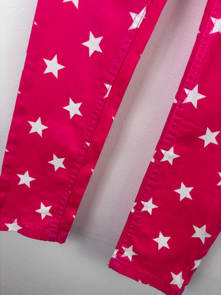 H&M Pink Star Jeans 128 (8 Years)