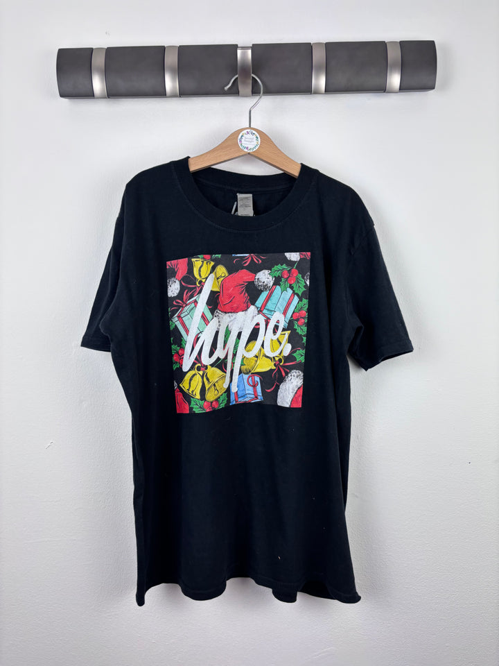Hype Christmas Logo T-Shirt XL 13 Years-Tops-Second Snuggle Preloved