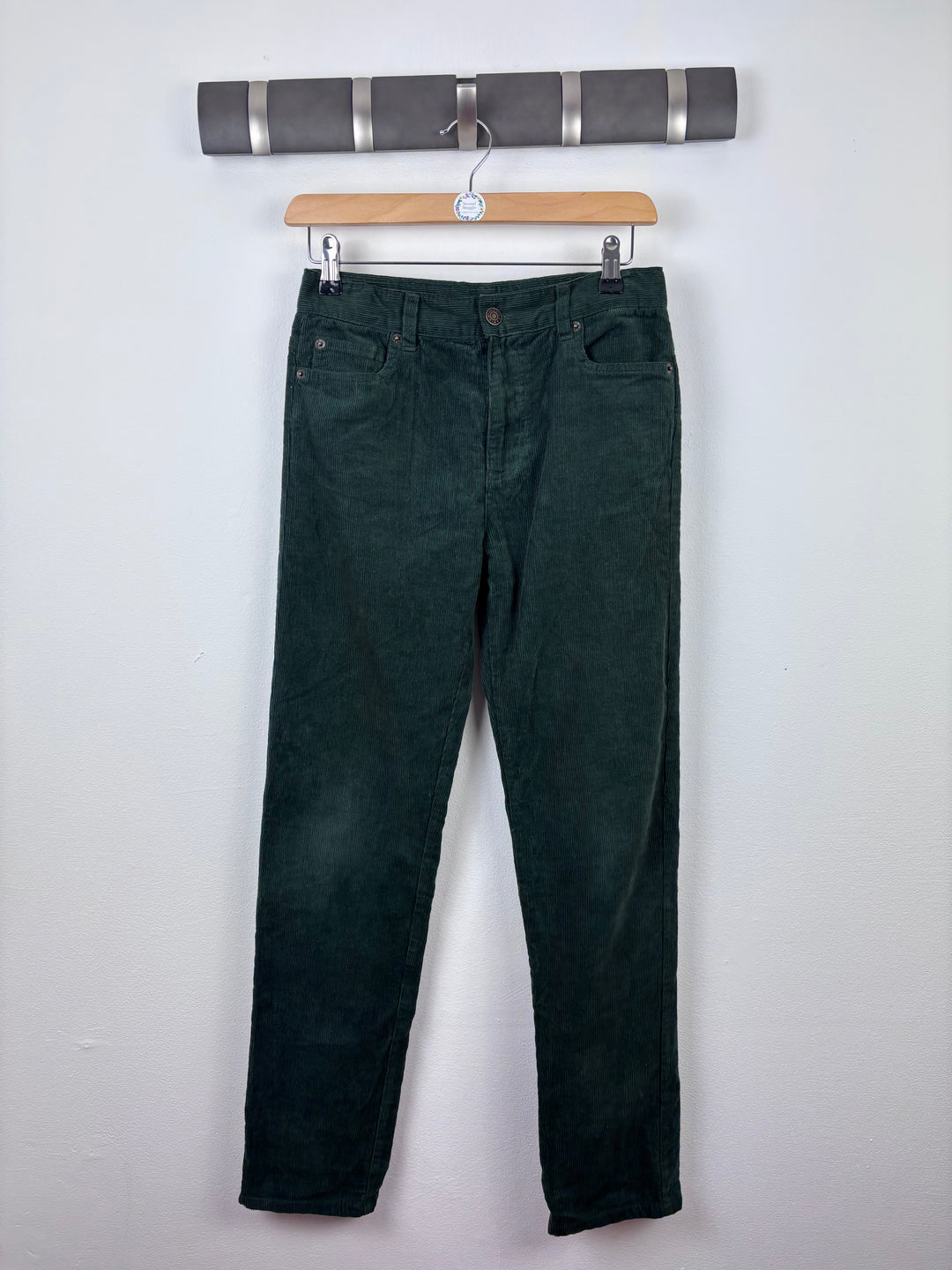 John Lewis Green Cord Trousers 12 Years-Trousers-Second Snuggle Preloved