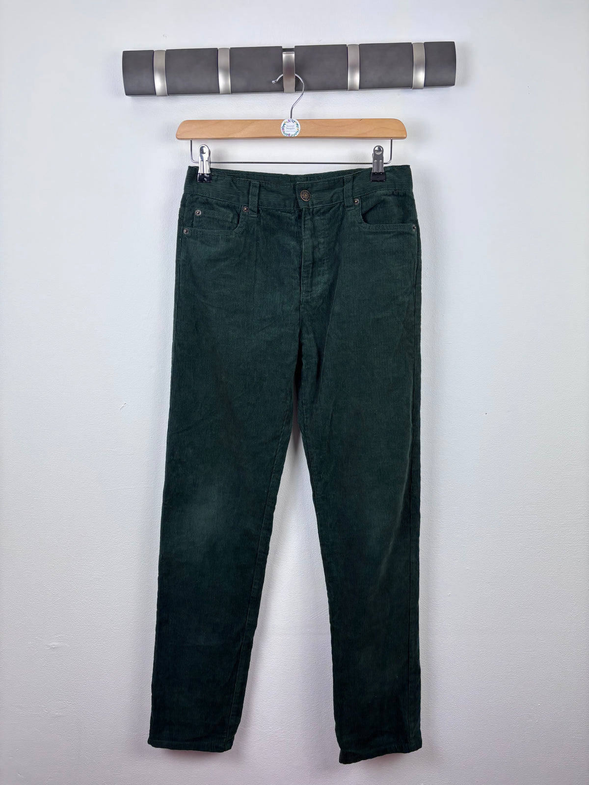 John Lewis Green Cord Trousers 12 Years-Trousers-Second Snuggle Preloved