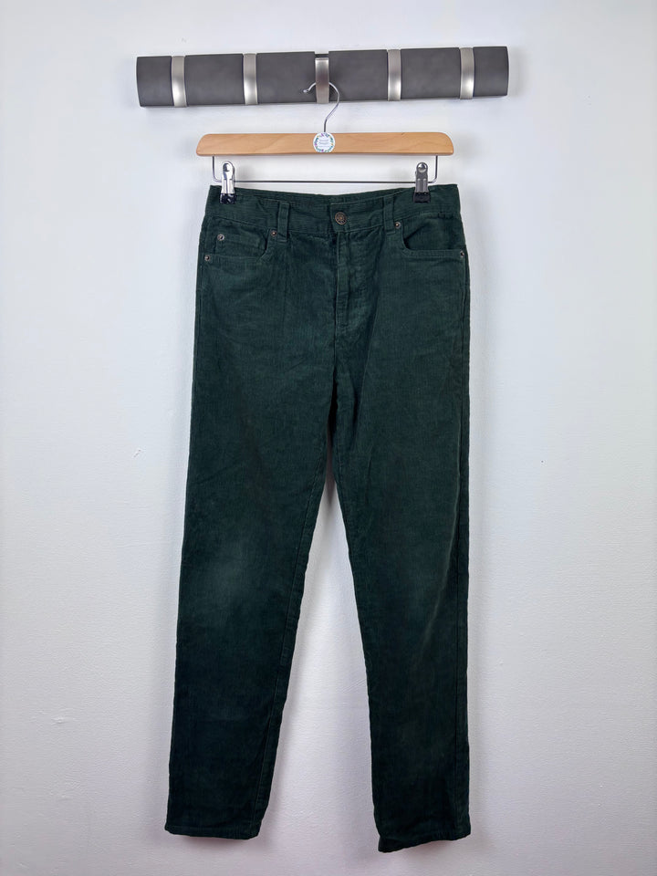 John Lewis Green Cord Trousers 12 Years-Trousers-Second Snuggle Preloved