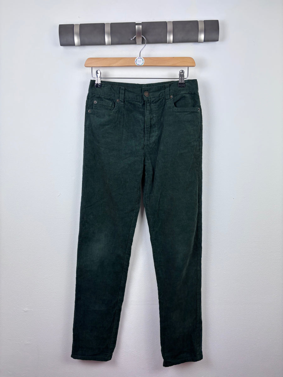 John Lewis Green Cord Trousers 12 Years-Trousers-Second Snuggle Preloved