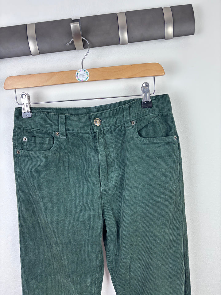 John Lewis Green Cord Trousers 12 Years-Trousers-Second Snuggle Preloved