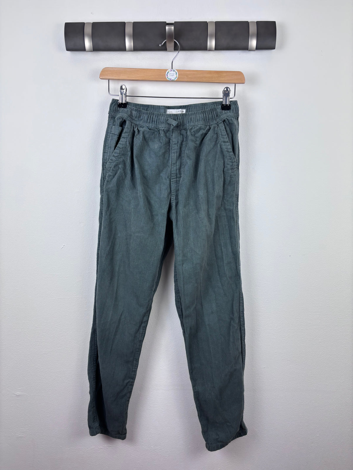 Zara Green Cord Joggers 11-12 Years-Trousers-Second Snuggle Preloved
