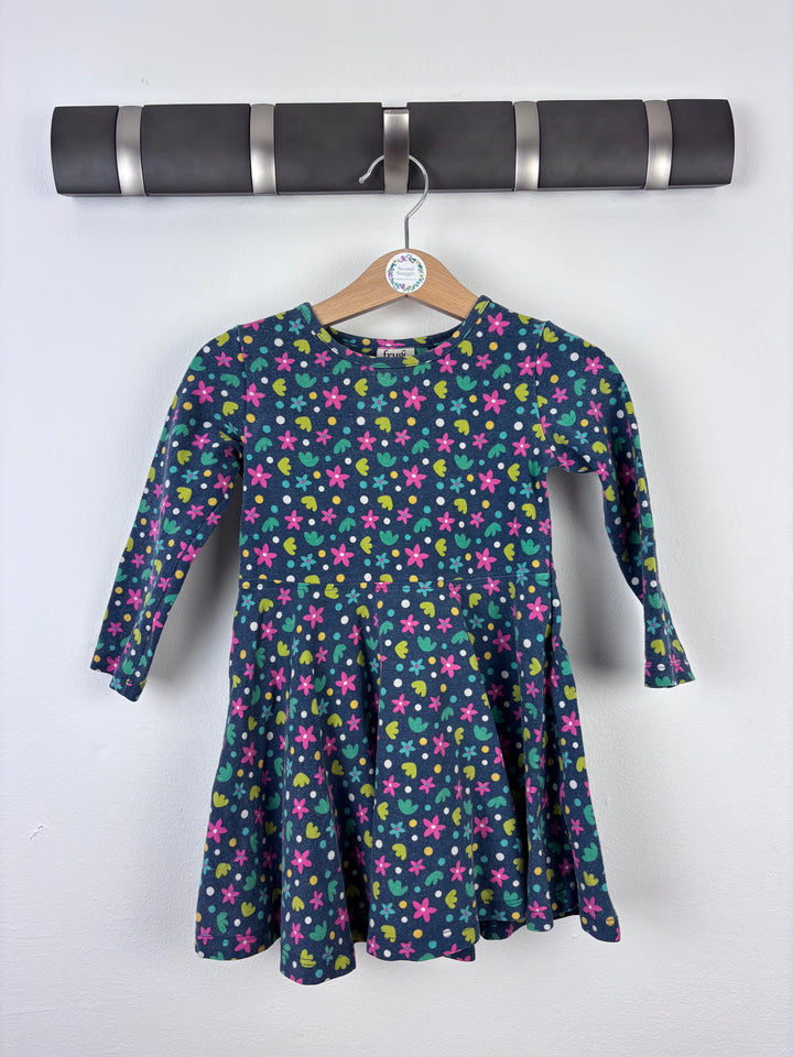Frugi Flower Print Dress 12-18 Months-Dresses-Second Snuggle Preloved