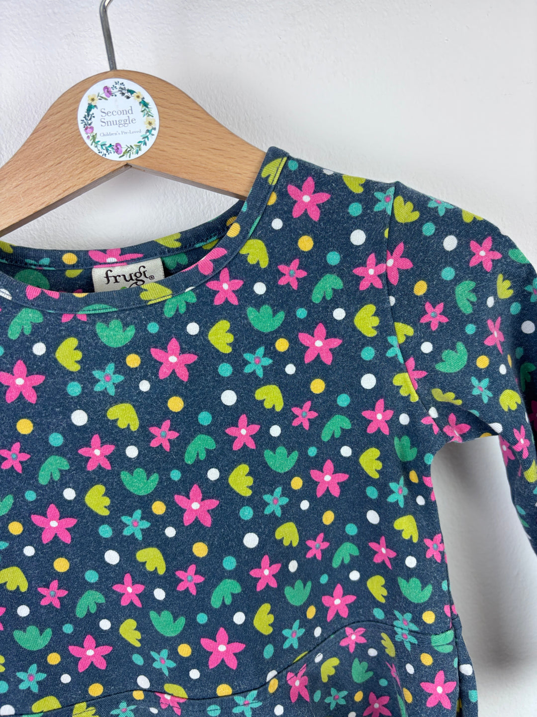 Frugi Flower Print Dress 12-18 Months-Dresses-Second Snuggle Preloved