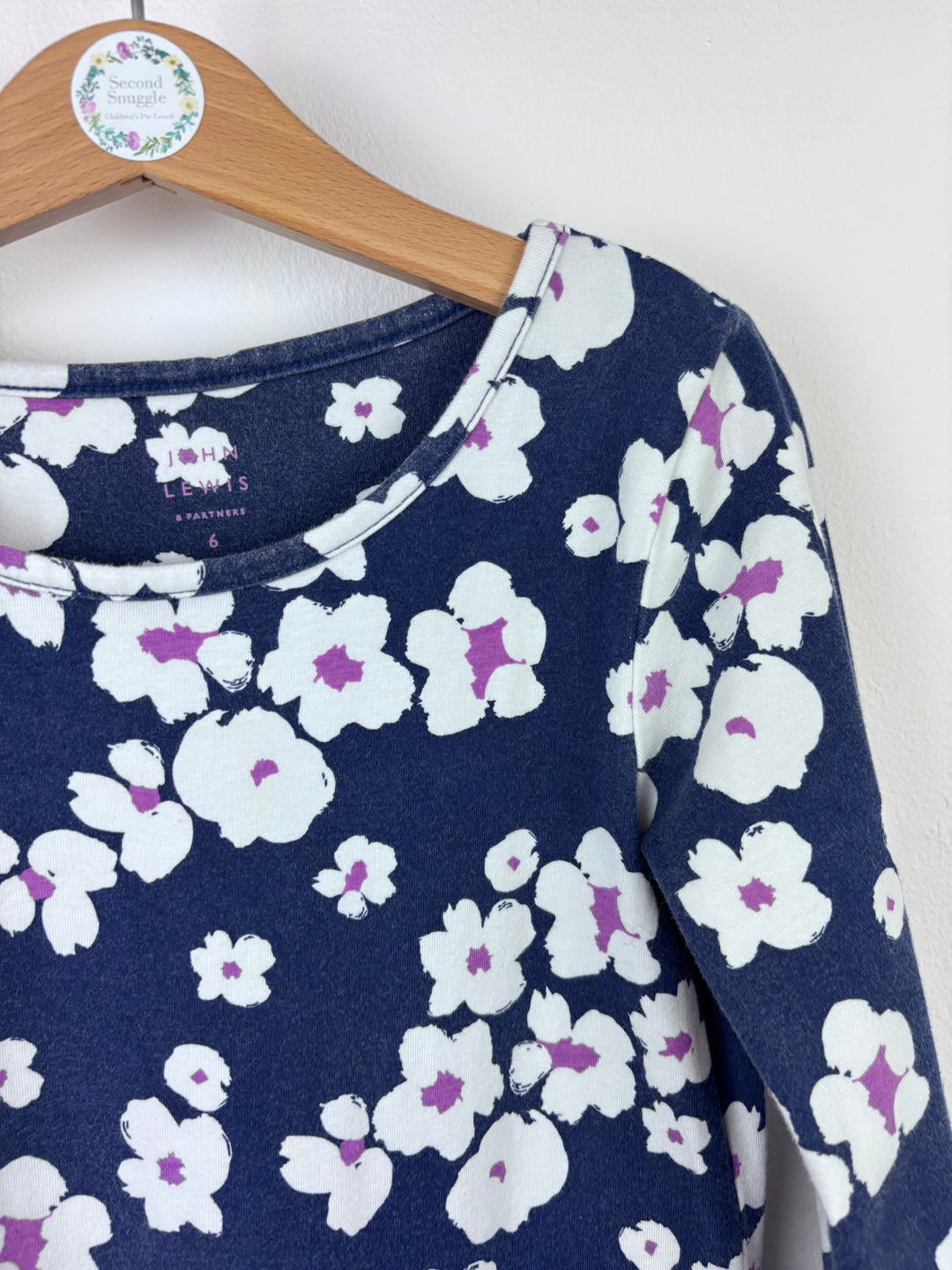 John Lewis Floral Long Sleeve Dress 6 Years-Dresses-Second Snuggle Preloved