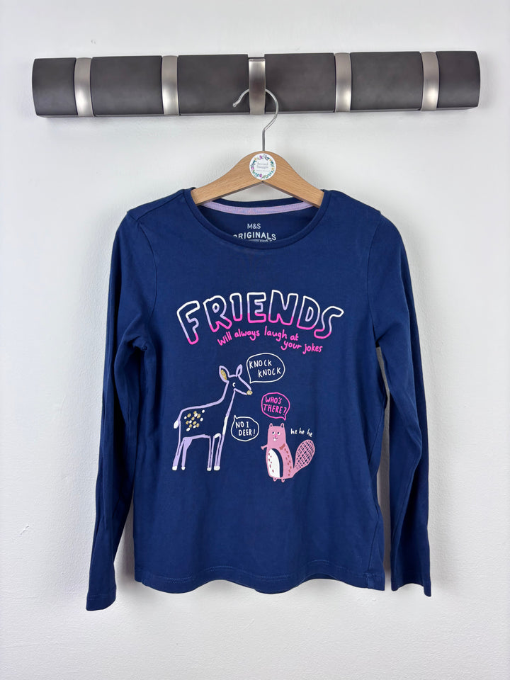 M&S Friends Long Sleeve Top 6-7 Years-Tops-Second Snuggle Preloved