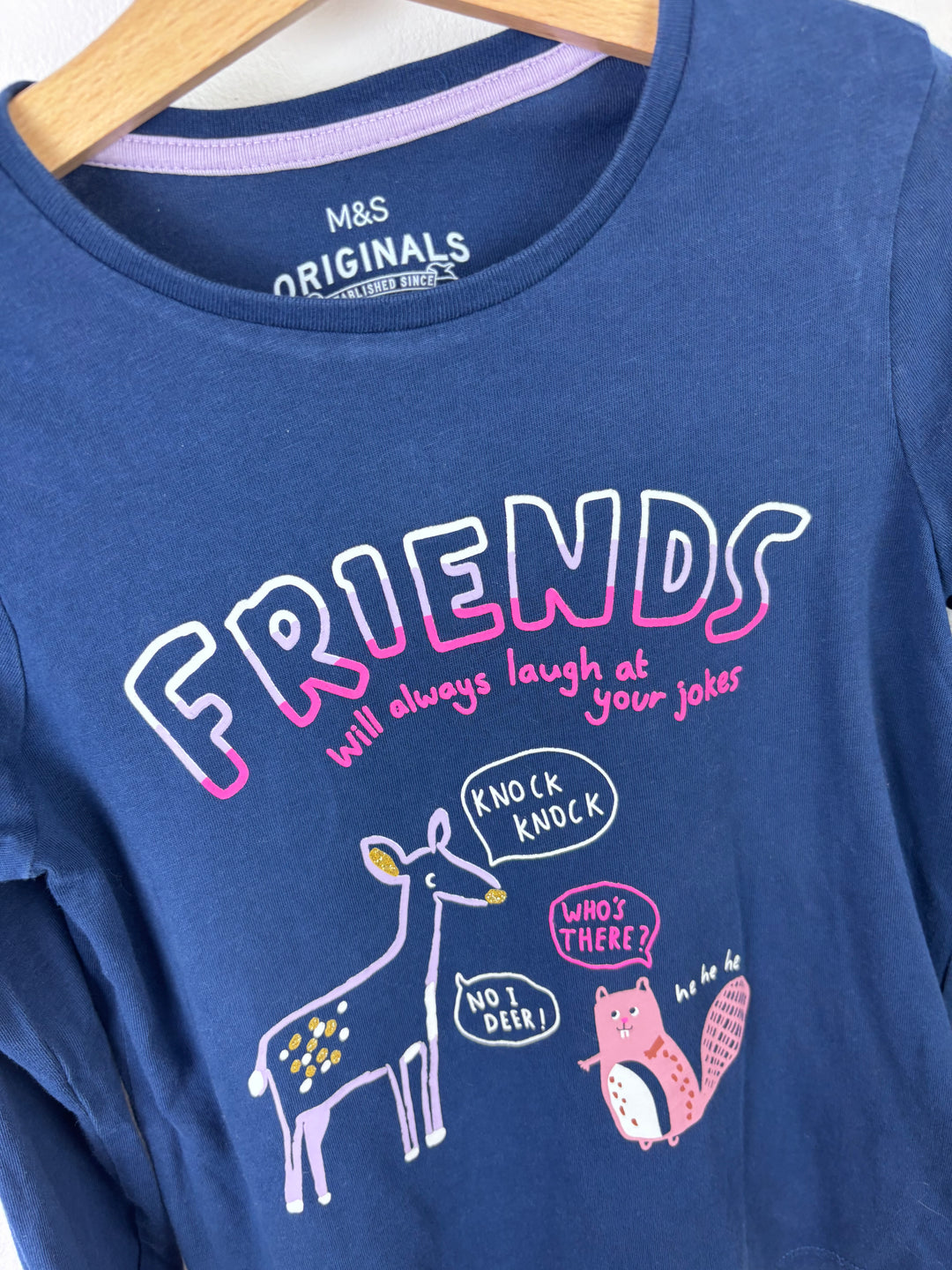 M&S Friends Long Sleeve Top 6-7 Years-Tops-Second Snuggle Preloved