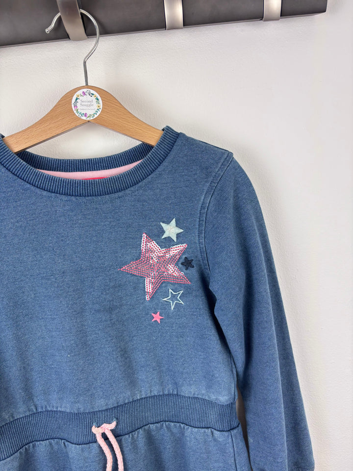 Joules Star Sweat Dress 4 Years-Dresses-Second Snuggle Preloved