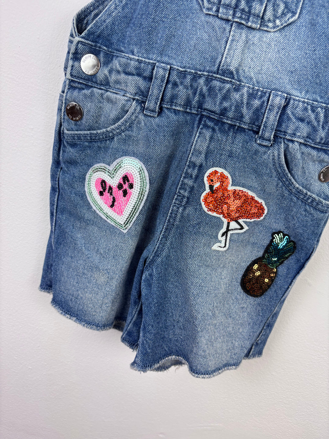 Primark Denim Dungaree Shorts 3-4 Years-Dungarees-Second Snuggle Preloved