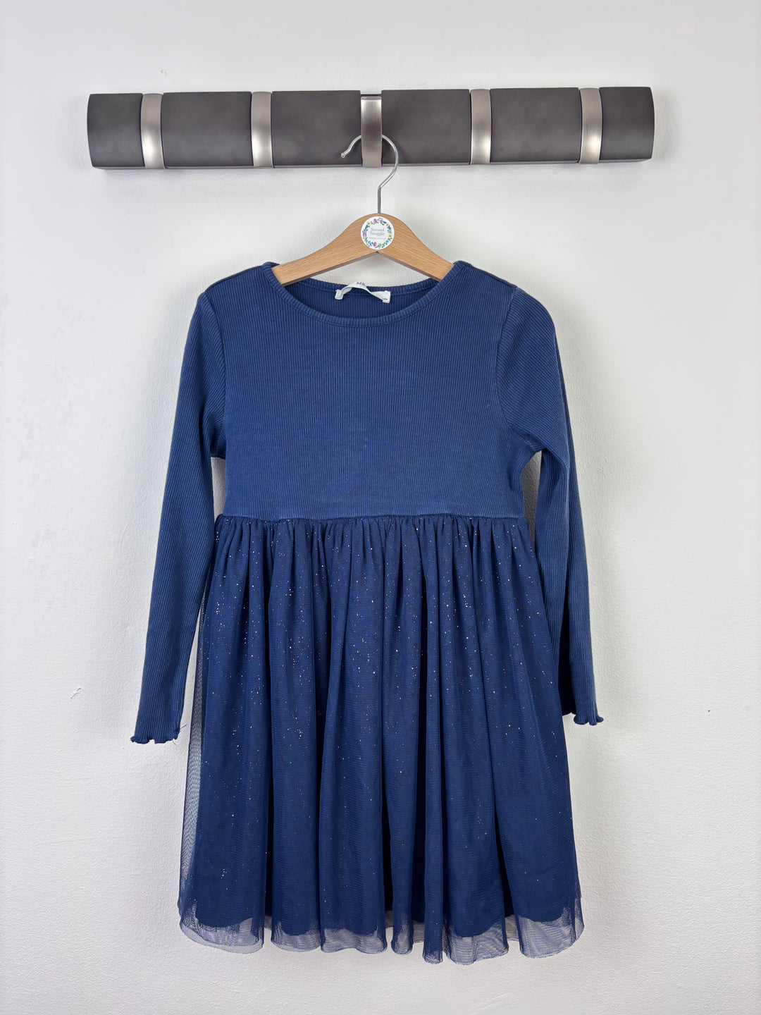 M&S Navy Sparkle Dress 4-5 Years-Dresses-Second Snuggle Preloved
