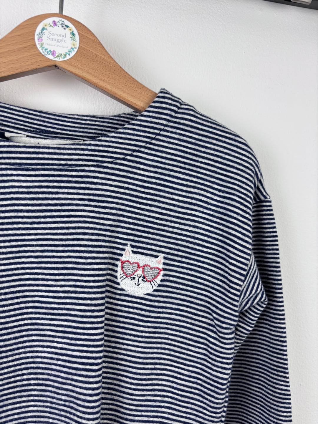 Joules Cat Stripe Dress 6 Years-Dresses-Second Snuggle Preloved