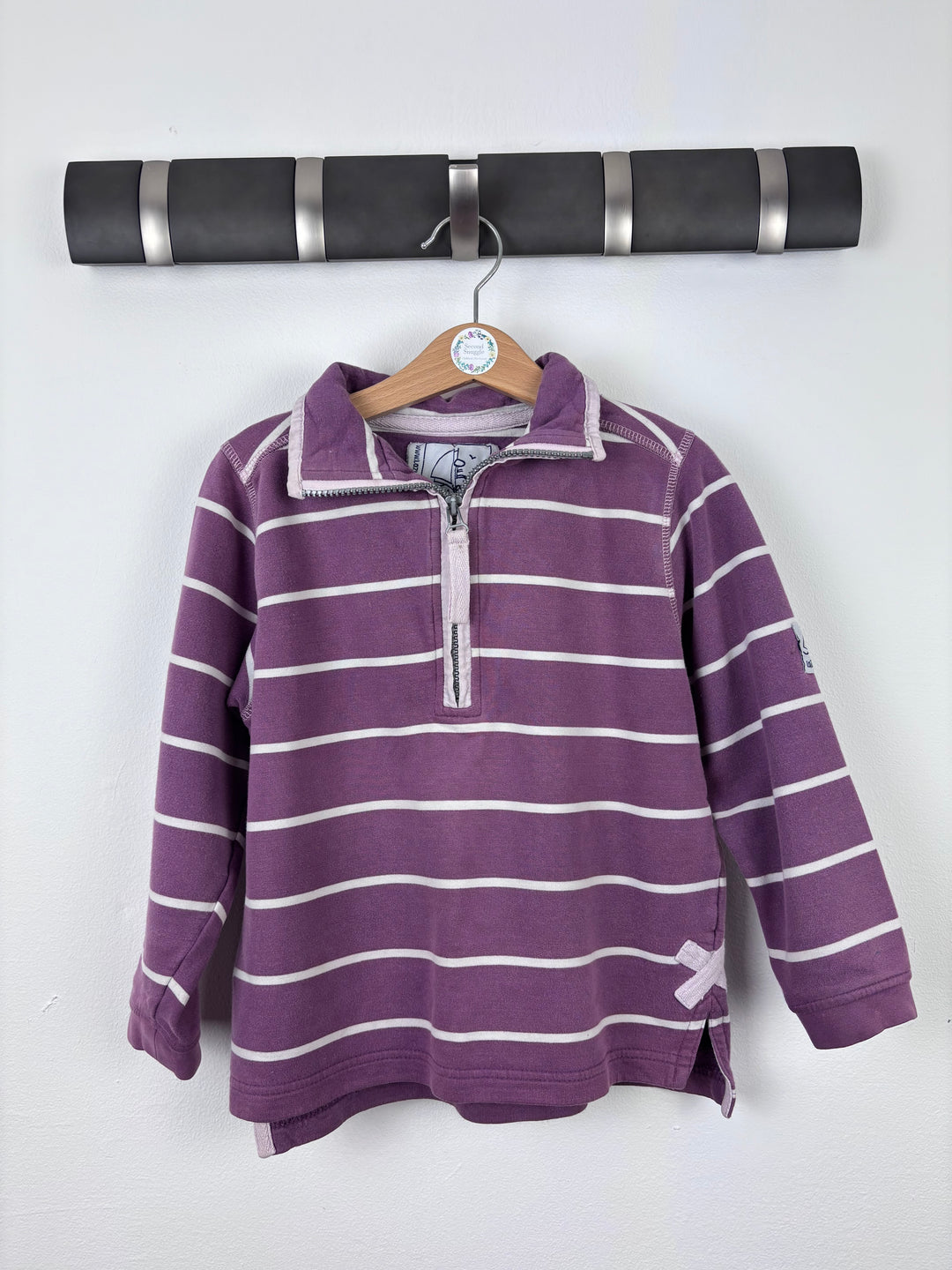 Lazy Jacks Stripe Zip Jumper 5-6 Years-Jumpers-Second Snuggle Preloved