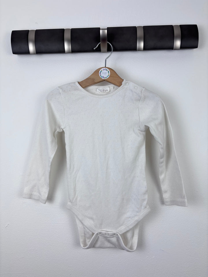 Next White Long Sleeve Vest 18-24 Months-Vests-Second Snuggle Preloved